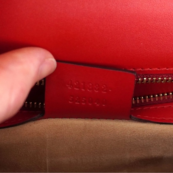 Gucci Small Sylvie Shoulder Bag w/ Red Leather & Gold-Tone Hardware - Picture 9 of 14